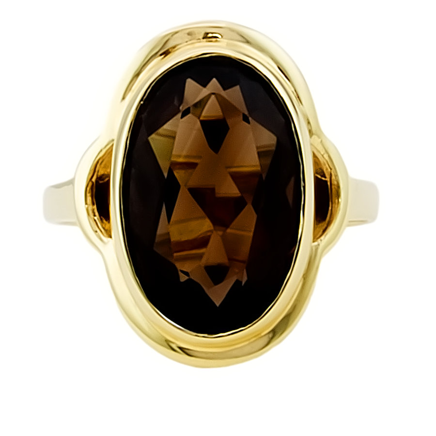 9ct gold Smoky Quartz Ring size N